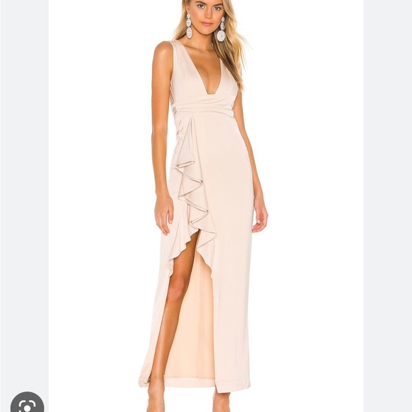 NBD Champagne Candi gown! Worn once - Picture 1 of 4